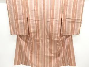 大正ロマン　縞織出し単衣着物